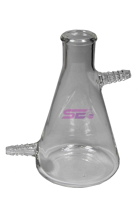 Filtering Flask with Upper Side and Bottom Tubes 500mL